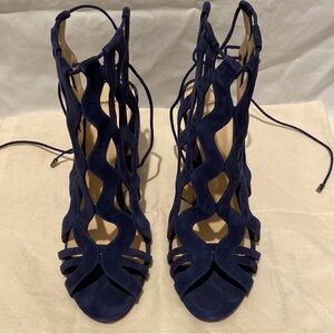 Alexandre Birman Navy Cutout Heels